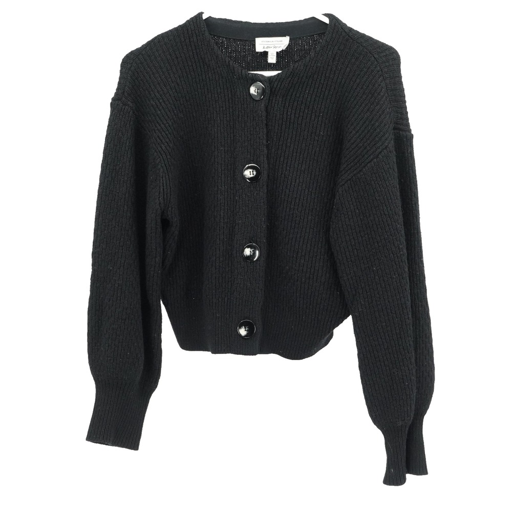 & Other Stories Cardigan Sweater SZ S Cropped Chunky Knit Twee Preppy Academia